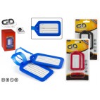 BLISTER 2 ÉTIQUETTES BAGAGES - 3 ASS - AKTIVE TRAVEL ( 48 PIECES)