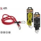 CORDE ÉLASTIQUE AVEC MOUSQUETON DE VOYAGE-AKTIVE TRAVEL 3/S ( 24 PIECES)