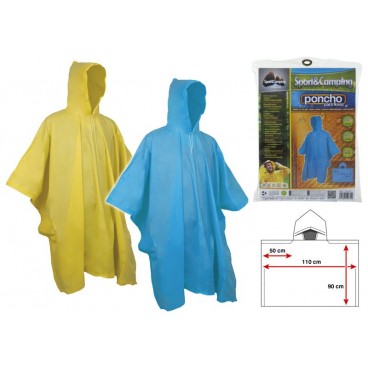 PONCHO ENFANT - BLEU / JAUNE - 2 ASS ( 24 PIECES)
