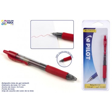BL PILOT G-2 ROUGE - ENCRE DE GEL ( 24 PIECES)