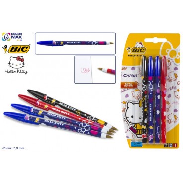905399 - BLISTER 4 STYLOS BIC CRISTAL HELLO KITTY ASS ( 20 PIECES)
