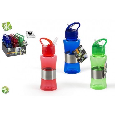 BOUTEILLE SPORT/CAMPING 450 ML - 3 ASS - DISPLAY 12 ( 24 PIECES)