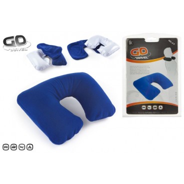 BLISTER OREILLER GONFLABLE DE VOYAGE - AVEC HOUSSE POLAIRE ( 12 PIECES)