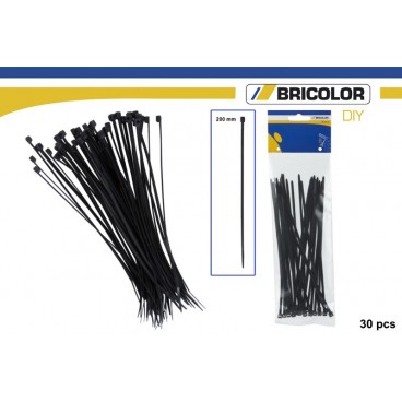 PACK BRIDES NYLON 35X199MM - 30PCS - NOIRES ( 96 PIECES)