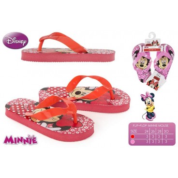 FLIP-FLOPS - MINNIE TAILLES-24/26/28/30-2 ASS ( 24 PIECES)
