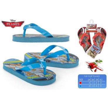 FLIP-FLOPS - PLANES TAILLES-24/26/28/30-2 ASS ( 24 PIECES)