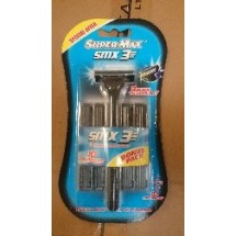 SUPER MAX SMX 3 1 RASOIR  3 LAMES + 10 RECHARGES (EU - 100 PCS)