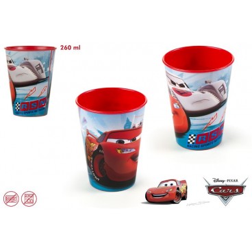 VERRE BASIQUE PLASTIQUE CARS 260ML (48 U)