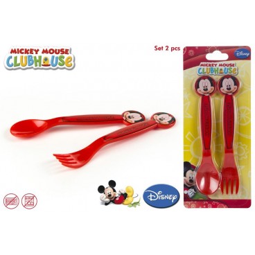 SET 2 COUVERTS PLASTIQUE MICKEY (24 U)