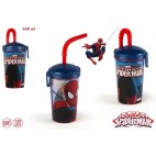 VERRE PLASTIQUE 450ML SPIDERMAN (12 U)