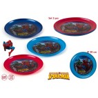 SET 3 ASSIETTES PLASTIQUE SPIDERMAN (12 U)