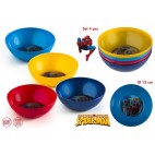SET 4 BOLS PLASTIQUE SPIDERMAN (12 U)