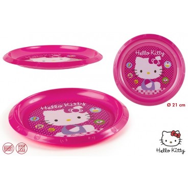 ASSIETTE BASIQUE PLASTIQUE HELLO KITTY (48 U)