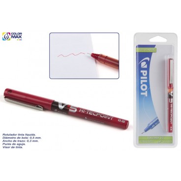 BL PILOT V-5 ROUGE - ENCRE LIQUIDE ( 24 PIECES)