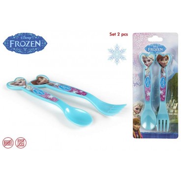 SET 2 COUVERTS PLASTIQUE FROZEN (24 U)