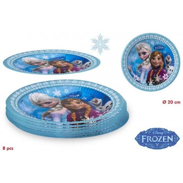 PACK 8 ASSIETTES D20 CM - FROZEN (25 U)