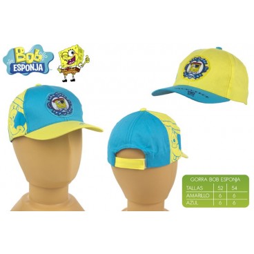 CASQUETTE BOB L'ÉPONGE - T.52-54 - 2 ASS (24 U)