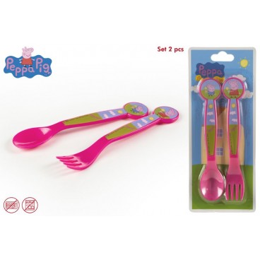 SET 2 COUVERTS PLASTIQUE PEPPA PIG (24 U)