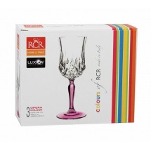3 verres à vin cristal longchamps RCR