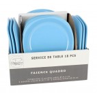 serv 18 pcs carre bleu
