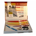 Set 7 couteaux + presse ail (Réf 1072 par lot 24 sets)