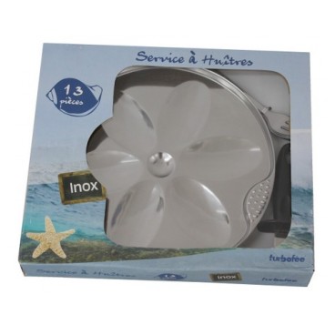 Service à huître 13 pcs inox (Réf 1090 par lot de 24 services)