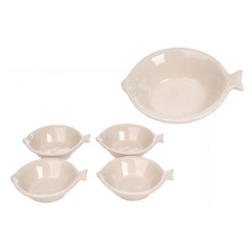 Set 4 plats forme poisson (Réf 10430 par lot de 24 sets)