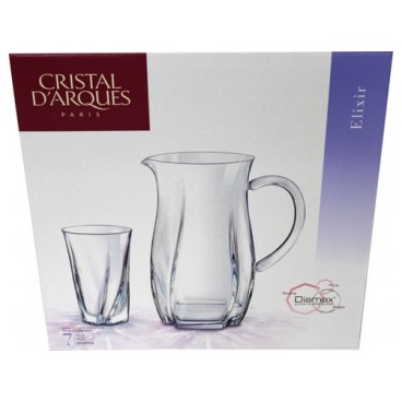 Service 7 pcs cristal d'Arques (Réf 1138 par lot de 24 sets)