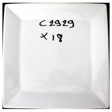 Plat carré blanc (Référence: C2929-Colisage: 18)