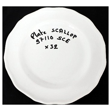 Assiette plate scallop (Référence: 97110SCE-Colisage: 32)