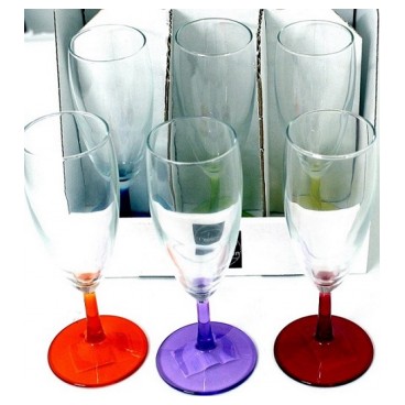 Flûtes x6 LOFT couleurs (Référence: 1611421-Colisage: 65)