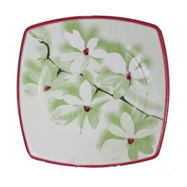 Assiette carrée jetable * 10 (Réf 1200 par 48 lots de 10 pcs)