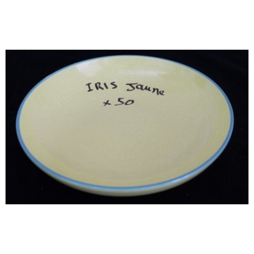 Assiette coupe 24cm iris jaune (Réf 3040 par lot de 24 pcs)