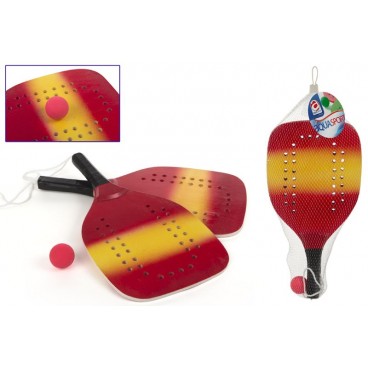 SET RAQUETTES PLAGE BOIS - 8 MM ( 24 PIECES)