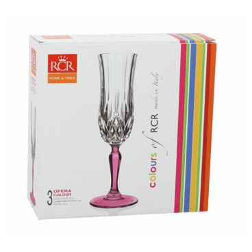 Verre champagne cristal*3 (Réf 3138 par lot de 12 sets)