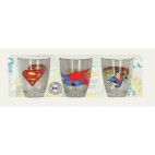 3 verres Superman assortis (Réf 3144 par lot de 24 sets)