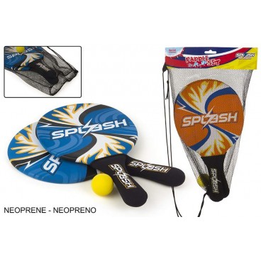 SET DE PADDLE PLAGE NEOPRENE SPLASH - 2 ASS ( 6 PIECES)
