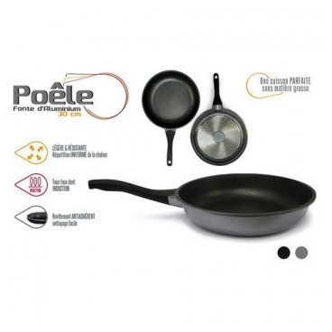 Poele 30 cm fonte d'aluminium (Réf 1124 par lot de 24 pcs)