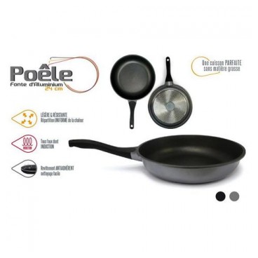 Poele 24 cm fonte d'aluminium (Réf 1123 par lot de 24 pcs)