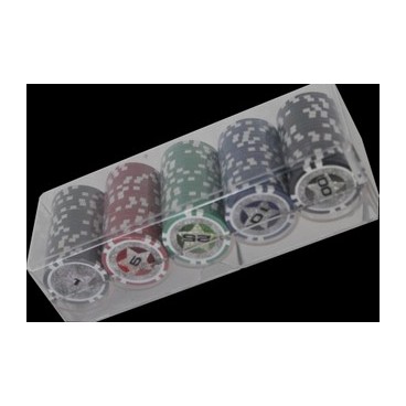 Lot de 100 jetons poker (Réf 1206 par 24 lots de 100 pcs)