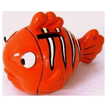 Tirelire poisson clown (Réf 1003 par lot de 24 pcs)