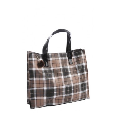 Sac carreau marron 38*11*31cm (Réf 29272 par lot de 24 pcs)