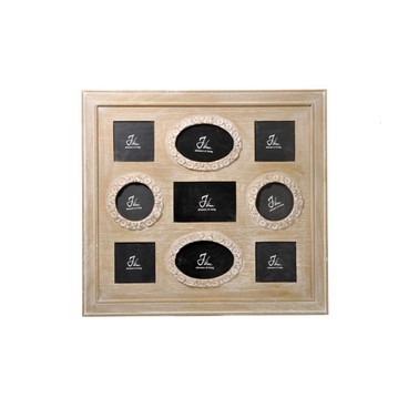 Pèle-mêle 9P en bois (Réf 30395 par lot de 24 pcs)