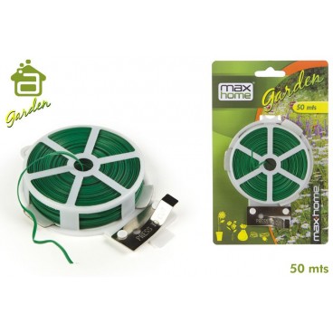 ROULEAU 50 MTS FIL BARBELÉ PLASTIFIÉ JARDIN ( 48 PIECES)