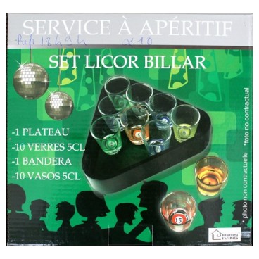 Jeu à boire billard (Réf 1231 par lot de 24 sets)