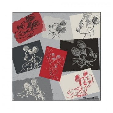 Cadre toile vintage Mickey (Réf 3068 par lot 12 pcs)