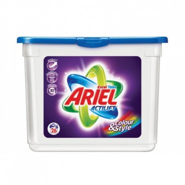 ARIEL LIQ. TABS COLOR&STYLE 26PCS (35GR)  ( FR/NL/D/UK - 6 PIECES )