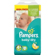 PAMPERS GIGA BABY DRY T4+