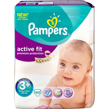 Pampers Active Fit EssPk Size3+ 40s