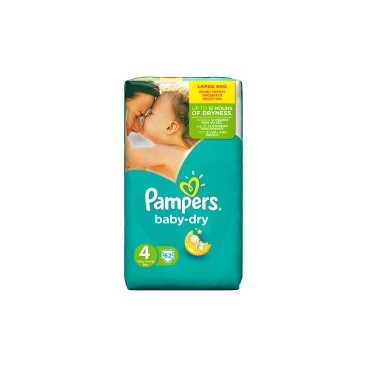 PAMPERS BABY DRY T4 LOT 2X62 KLL 4015400602293